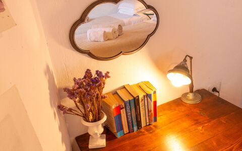 Podere Il Doccio: Interior Design, Lighting, Orange, Room, Lamp, Picture Frame, Paint, Light Fixture, Lampshade, Still Life Photography