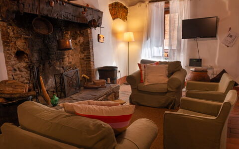 Casa Di Vignolo: Furniture, Interior Design, Wall, Wood, Room, Flooring, Couch, Living Room, Lighting, Ceiling