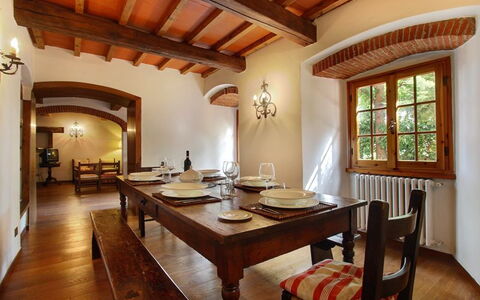 Villa Acacia: Property, Room, Building, Ceiling, Interior Design, Furniture, Dining Room, Real Estate, House, Table