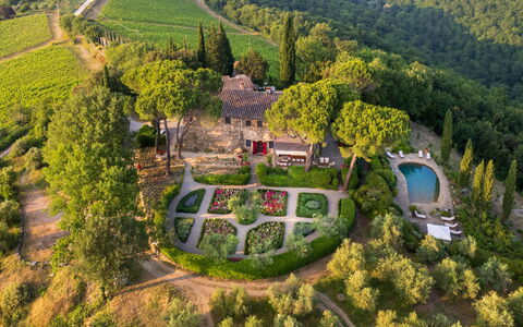 Villa Le Corti: Shrub, Garden, Plant Community, Groundcover, Landscaping, Estate, Botanical Garden, Hacienda, Backyard