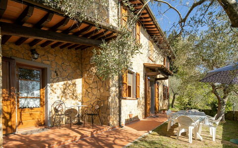 Villa Del Colle: Building, Plant, Window, Sky, Tree, Shade, Sunlight, Wood, House, Cottage