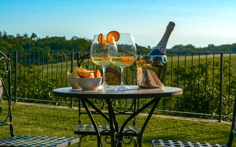 Villa Il Prato: Tableware, Furniture, Table, Drinkware, Food, Serveware, Outdoor Furniture