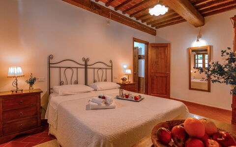 Villa Il Prato: Furniture, Interior Design, Ceiling, Bedroom, Floor, Flooring, Bed, Bed Sheet, Room, Bed Frame