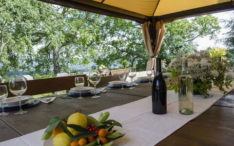 Villa Flora: Property, Real Estate, Porch, Patio, Building, Room, Resort, Shade, Vacation, House