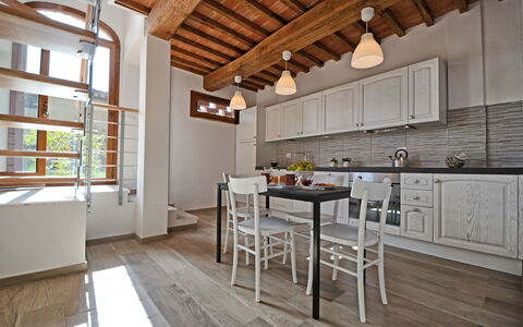 Il Fienile Di Giovanna: Property, Room, Furniture, Building, Interior Design, Wood Flooring, Floor, Kitchen, Ceiling, House
