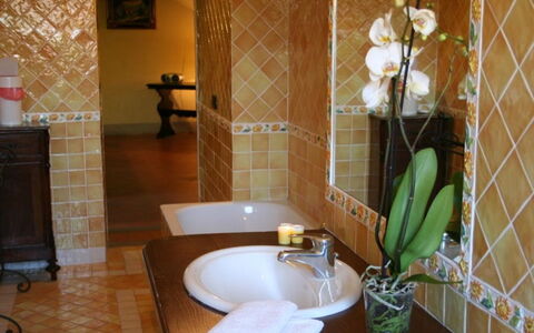 Villa Sieve: Bathroom, Tile, Property, Room, Floor, Interior Design, Plumbing Fixture, Ceramic, Wall, Flooring