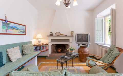 Villa Mastiano: Room, Property, Furniture, Living Room, Interior Design, Building, House, Real Estate, Fireplace, Wall