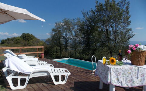 Villa Latera: Furniture, Outdoor Furniture, Property, Sunlounger, Table, Outdoor Table, Patio, Leisure, Vacation, Sky