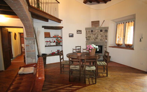 Villa Latera: Room, Property, Building, Interior Design, House, Floor, Furniture, Ceiling, Dining Room, Loft