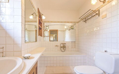 La Casetta: Bathroom, Property, Room, Interior Design, Tile, Building, House, Architecture, Real Estate, Ceiling