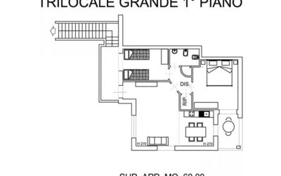 Accommodation:&nbsp;Trilocale Grande Primo Piano 331v