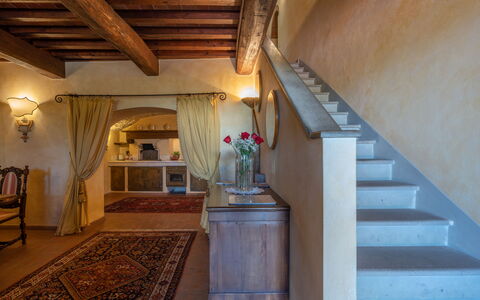 Villa La Terrazza: Property, Room, Building, Interior Design, House, Stairs, Beam, Ceiling, Floor, Real Estate