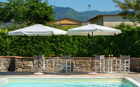 Villa Del Borgo: Umbrella, Outdoor Furniture, Furniture, Shade, Swimming Pool, Chair, Outdoor Table, Resort, Eco Hotel, Sunlounger