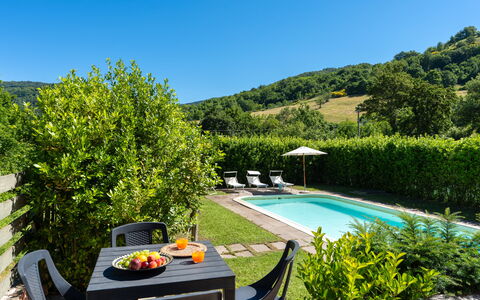 Villa Il Nido: Water, Plant, Sky, Furniture, Property, Azure, Table, Chair, Natural Landscape, Outdoor Furniture