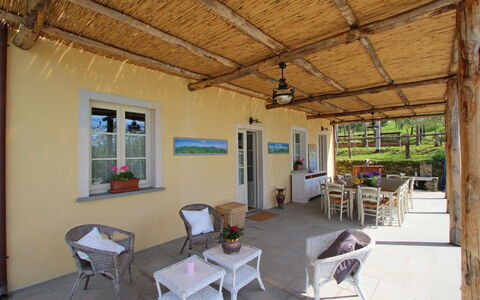 Villa Miramare: Property, Building, Room, Real Estate, House, Ceiling, Loft, Interior Design, Furniture, Porch