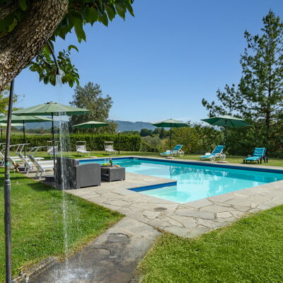 Villa La Collina: Water, Plant, Sky, Swimming Pool, Azure, Shade, Tree, Building, Outdoor Furniture, Land Lot