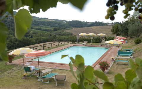 Agriturismo Paterno: Swimming Pool, Property, Leisure, Resort, Vacation, Villa, Shade, Tree, House, Building