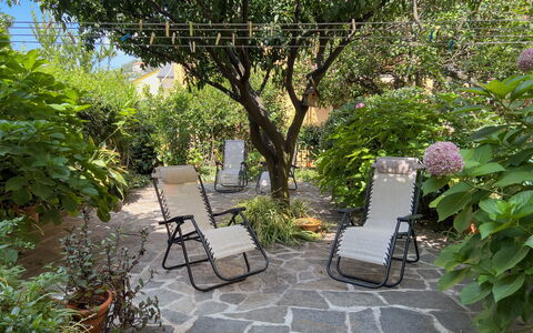 Casa Mary - Levanto: Furniture, Outdoor Furniture, Garden, Shrub, Chair, Groundcover, Shade, Backyard, Flagstone