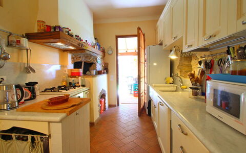 Villa La Collinetta: Cabinetry, Countertop, Kitchen Appliance, Sink, Home Appliance, Wood, Kitchen, Kitchen Sink, Interior Design, Floor