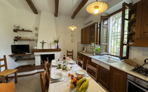 Casa Romana: Furniture, Interior Design, Flooring, Wood, Ceiling, Table, Room, Kitchen & Dining Room Table, Dining Room, Chair