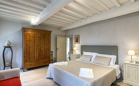 Villa Magnolia: Bedroom, Room, Furniture, Property, Bed, Ceiling, Interior Design, Building, Bed Sheet, Bed Frame