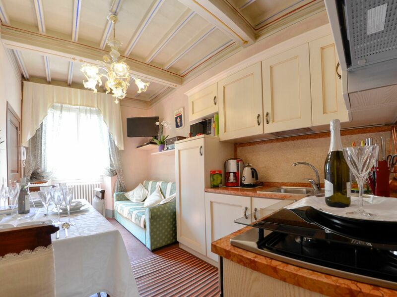 Living room, dining room and kitchen