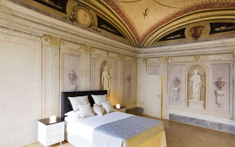 Appartamento Imperiale: Property, Room, Interior Design, Building, Furniture, Ceiling, Bedroom, Architecture, Wall, Bed