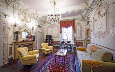Living room and dining room