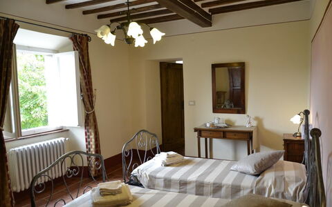 Villa Il Borgo: Room, Property, Furniture, Building, Interior Design, Ceiling, Bedroom, House, Bed, Real Estate