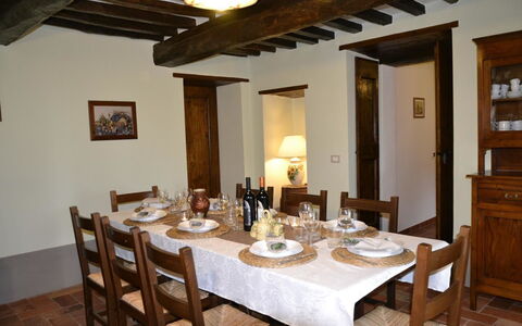 Villa Il Borgo: Room, Property, Dining Room, Building, Table, Restaurant, Furniture, House, Interior Design, Real Estate