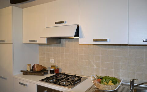 Villa Il Borgo: Countertop, Kitchen, Room, Property, Cabinetry, Tile, Furniture, Interior Design, House, Floor