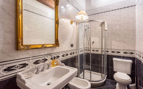 Villa Francesca: Bathroom, Property, Room, Interior Design, Plumbing Fixture, House, Building, Tile, Real Estate, Architecture
