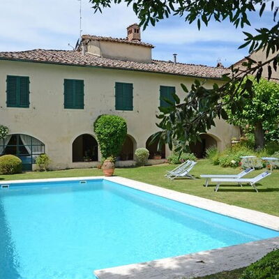 Villa Montalcinello In Siena, Private Pool: Water, Plant, Sky, Property, Building, Cloud, Green, Azure, Swimming Pool, Window