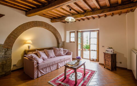 Villa Le Capanne: Room, Property, Furniture, Building, Interior Design, Bedroom, House, Ceiling, Real Estate, Floor