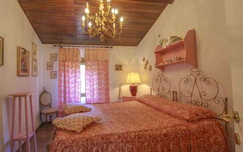 Villa Gioiosa: Furniture, Wall, Bed, Bedroom, Interior Design, Linens, Bed Sheet, Bedding, Textile, Ceiling