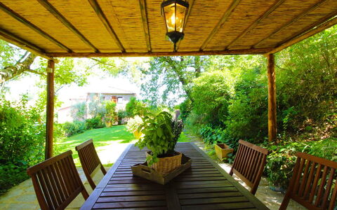 Villa Gioiosa: Plant, Property, Light, Green, Nature, Shade, Botany, Lighting, Wood, Porch