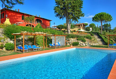 Casa Rossa: Water, Building, Plant, Sky, Property, Swimming Pool, Tree, Azure, Nature, Blue