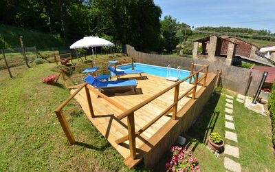 La Piccola Margherita: Property, Swimming Pool, House, Backyard, Leisure, Real Estate, Grass, Building, Shade, Vacation