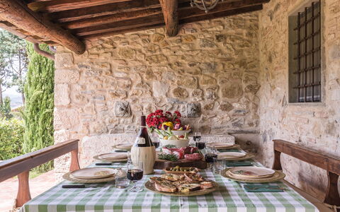 Villa Dell'angelo: Property, Room, Interior Design, Table, Building, Furniture, House, Breakfast, Dining Room, Cottage