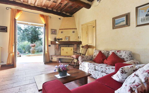 La Castagnara: Property, Room, Building, Furniture, House, Living Room, Real Estate, Interior Design, Home, Villa