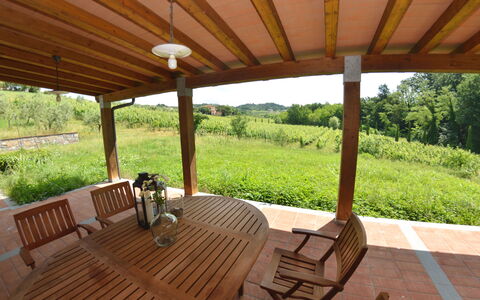 Il Sogno Tra i Vigneti: Property, Porch, Deck, Real Estate, Building, House, Room, Home, Wood Stain, Hardwood