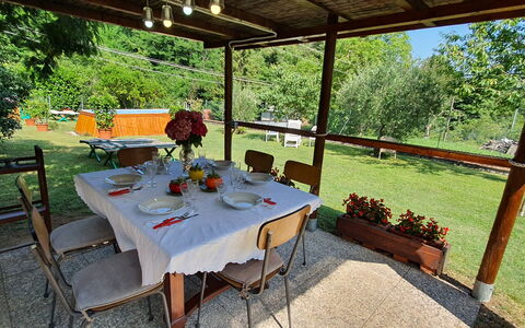 Casa Irene: Table, Furniture, Plant, Tableware, Flower, Building, Chair, Flowerpot, Tree, Interior Design