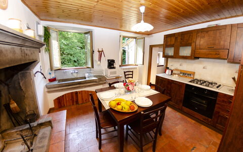 Il Molino: Table, Furniture, Cabinetry, Countertop, Window, Couch, Wood, Building, Kitchen, Living Room