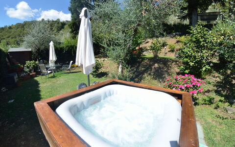 Il Nido: Property, Swimming Pool, Jacuzzi, House, Backyard, Real Estate, Leisure, Grass, Tree, Bathtub