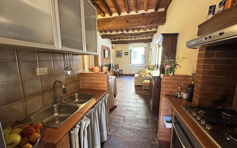 Casina Bella Di Lucca: Furniture, Flooring, Kitchen, Interior Design, Countertop, Wood, Major Appliance, Kitchen Appliance, Floor, Ceiling