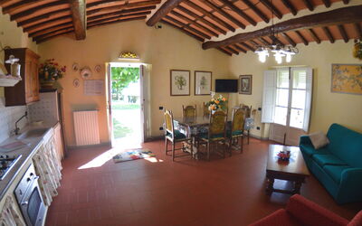 Podere Aida Poiana: Room, Property, Building, Living Room, House, Ceiling, Real Estate, Home, Cottage, Furniture