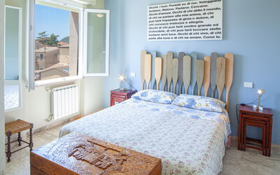 Giulia Apartment 2 - Levanto: Furniture, Property, Blue, Azure, Wood, Comfort, Window, Interior Design, Table, Architecture