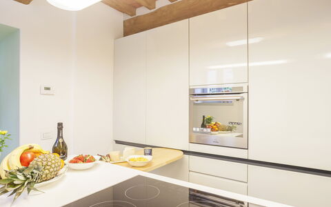 Villa San Lorenzo: Room, Property, Interior Design, Countertop, Ceiling, Kitchen, Furniture, House, Building, Yellow