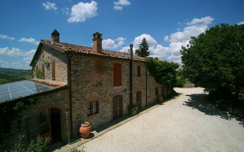 Villa Venanzo: Property, House, Sky, Building, Cottage, Estate, Tree, Rural Area, Cloud, Home