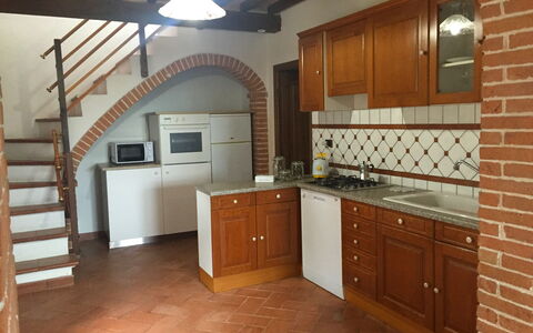 Villa Martina: Countertop, Room, Property, Furniture, Cabinetry, Building, Kitchen, Floor, Tile, Interior Design
